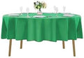 90 inch Round Tablecloth Washable Polyester Table Cloth Decorative Table Cover for Wedding Party Dining Banquet（90 inch,Emerald）
