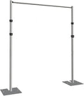 Portable Pipe and Drape Heavy Duty Backdrop Stand, ADJ Metal Frame and Heavy Metal Base for Wedding, Birthday Party, Photography Backdrop (Tall(4-10FT) & CrossPipe-10FT)
