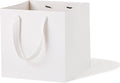 White Paper Gift Bag Small Square Bottom Paper Bags With Handles(White, 6 x 6 x 6 in, 10 Pcs)