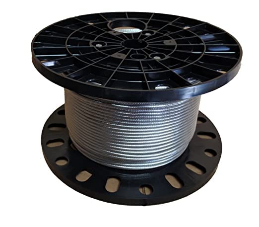 Laureola 1/8" Type-1x19 Grade-316 Stainless Steel Cable Railing Wire Rope - 500ft