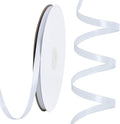 TONIFUL 1/4 Inch x 100yds White Satin Ribbon, Thin Solid Color Satin Ribbon for Gift Wrapping, Crafts, Hair Bows Making, Wedding Party Decoration, Invitation Cards, Floral Bouquets,Halloween,Christmas