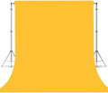 Yellow Photo Backdrop, Photo Booth Portrait Photography Backdrops, Studio Yellow Backdrop for Photoshoot Streaming Video Shooting 5x7ft