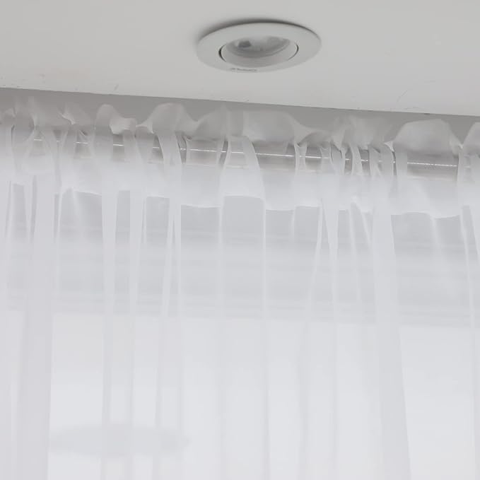 Window White Sheer Curtains 51.8x83.8 Inches Long 2 Panels Sheer Curtain Basic Rod Pocket Panel for Bedroom Children Living Room Yard Kitchen (White, 51.8" W x 83.8" L | 2 pcs)