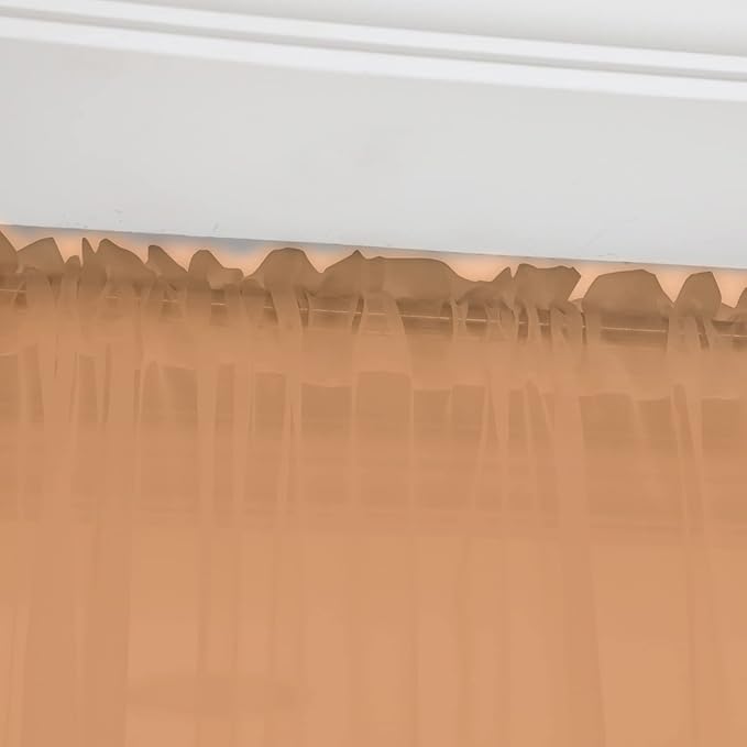 Window Brown Sheer Curtains 108 Inches Long 2 Panels Sheer Curtain Basic Rod Pocket Panel for Bedroom Children Living Room Yard Kitchen (Brown, 52" W x 108" L | 2 pcs)