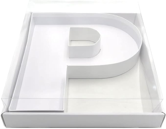 12" Fillable Cardboard Letter Charcuterie Gift Cupcake Box With Cover Sweets Packaging (P)