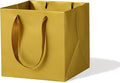 Gold Square Gift Bag 12 in Paper Gift Box Large Square Bottom Kraft Paper Bags with Handles for Party Favor, Birthday Gift Bags (Gold, 12 x 12 x 12 in, 10 CT)