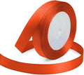 KMER LIFE Solid Color Autumn Orange Satin Ribbon 5/8 Inches x 25 Yards, Ribbons Perfect for Crafts, Wedding Decor, Bow Making, Sewing, Gift Package Wrapping and More