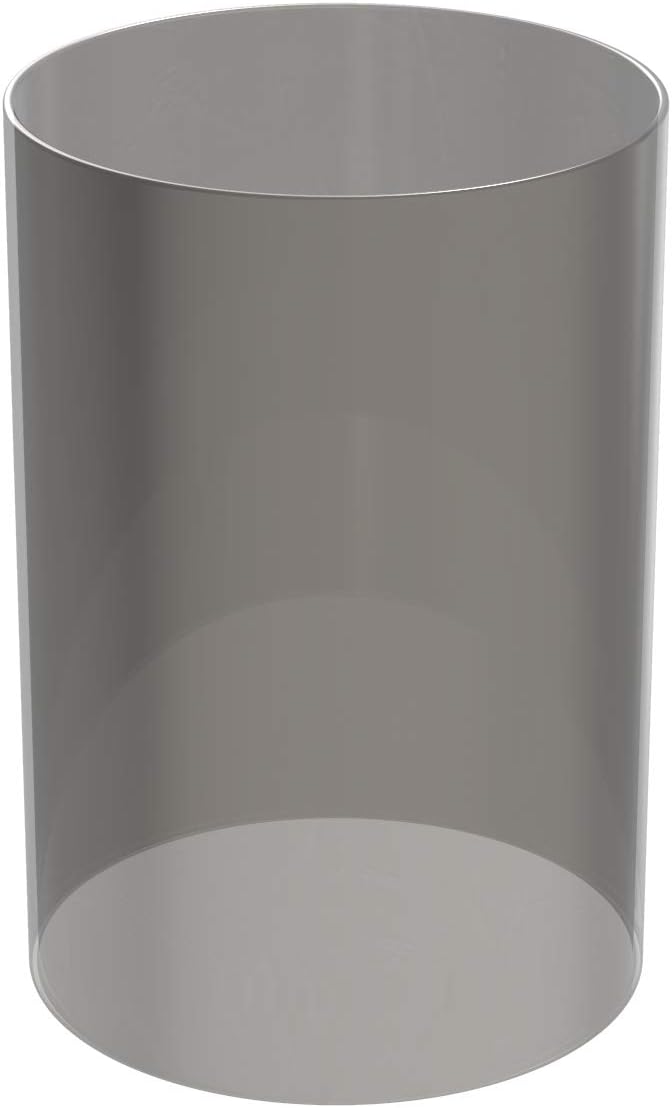 Electroplated Glass Hurricane Mirror Effect Cylinder Candle Holder Bottomless Glass Sleeve Lamp Shade Replacement (Grey,3.5X10)