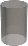 Electroplated Glass Hurricane Mirror Effect Cylinder Candle Holder Bottomless Glass Sleeve Lamp Shade Replacement (Grey,3.5X10)