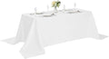 Rectangle Tablecloth 90x156 inch Washable Polyester Fabric Table Cloth for Wedding Party Dining Banquet Decoration（90x156, White）