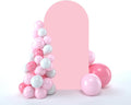 bricia Wedding Arch Backdrop Stand Cover, 6FT Double Sided Stretchy Arch Cover Fitted Wedding Birthday Party Banquet Decoration (Pink 72''Lx31.2''W)