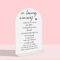 Wedding Memorial Sign Rustic Wedding White Acrylic Gift Table Sign for Ceremony and Reception, Acrylic Memorial Signs Gifts for Marriage Reception Signs