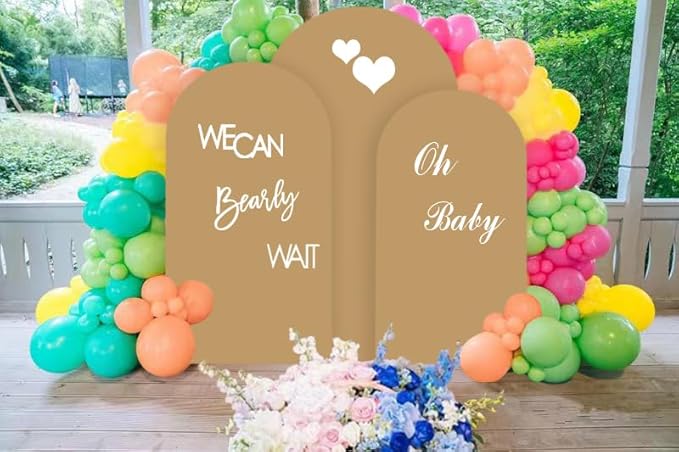 Khaki Wedding Arch Cover 6FT Spandex Arches Cover Brown Round Top Chiara Backdrop Cover Tan Arch Frame Fabric Double Sided Arched Covers for Baby Shower Birthday Party Decoration