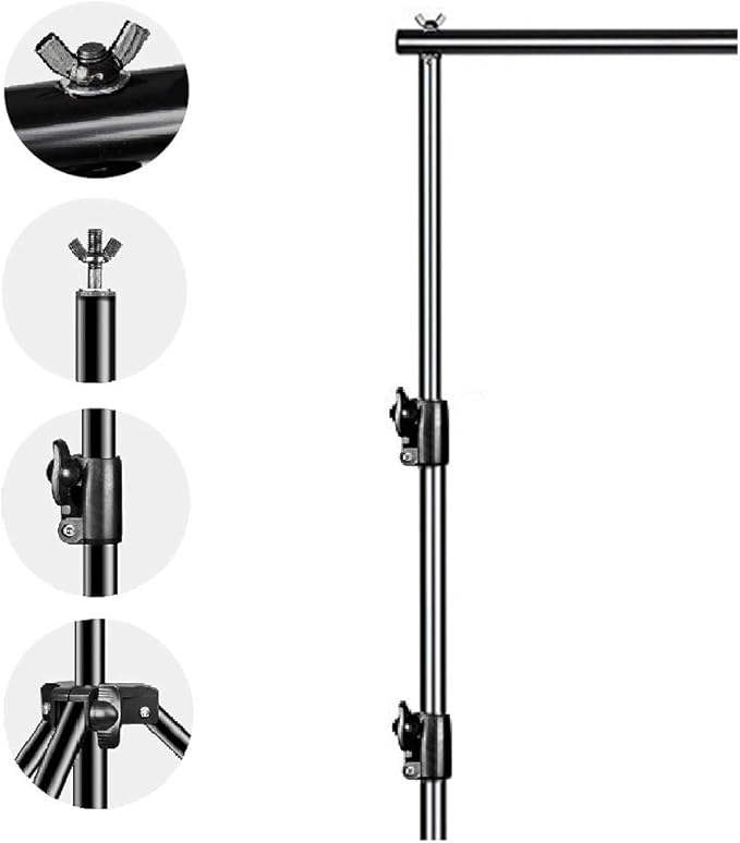 SLOW DOLPHIN Photo Video Studio 10ft (W) x 9.2ft (H) Heavy Duty Adjustable Photography Backdrop Stand Background Support System Kit with Carry Bag