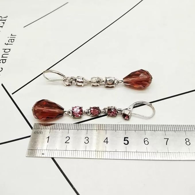 150pcs 4x6mm Teardrop Crystal Glass Beads for Jewelry Making, Faceted Vertical Hole Teardrop Glass Spacer Beads for Wind Chimes Bracelet Earring Necklace DIY Craft(Crystal Purple)