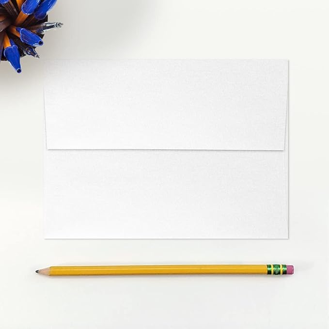 LUXPaper A7 Invitation Envelopes | Peel & Press | 5 1/4" x 7 1/4" | Crystal Metallic | 80lb. Text | 50 Qty