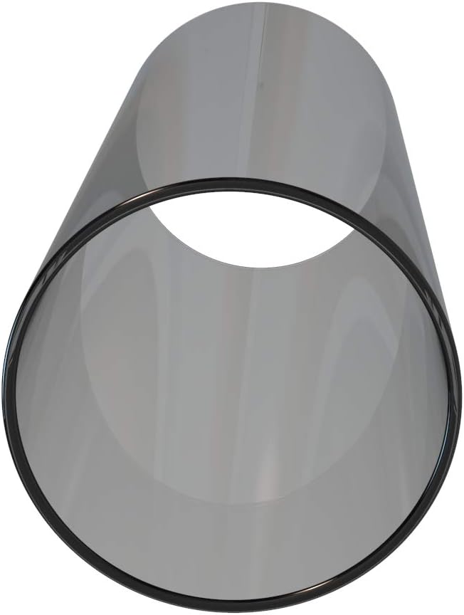Electroplated Glass Hurricane Mirror Effect Cylinder Candle Holder Bottomless Glass Sleeve Lamp Shade Replacement (Grey,2.5X6)