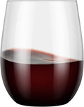 48 Stemless Plastic Wine Glasses - 12oz Clear Disposable Party Cups for Parties - Wine Tumblers