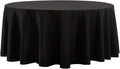 Round Tablecloth 2 Pack 90 Inch Black Tablecloths Washable Decorative Linen Polyester Table Clothes Cover for Dining Table Banquets Buffet Parties and Wedding