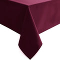 Hiasan Small Tablecloth for Square Tables - Waterproof and Spillproof Washable Christmas Fabric Table Cloth for Dining Room Kitchen Party (Burgundy, 40 x 40 Inch)
