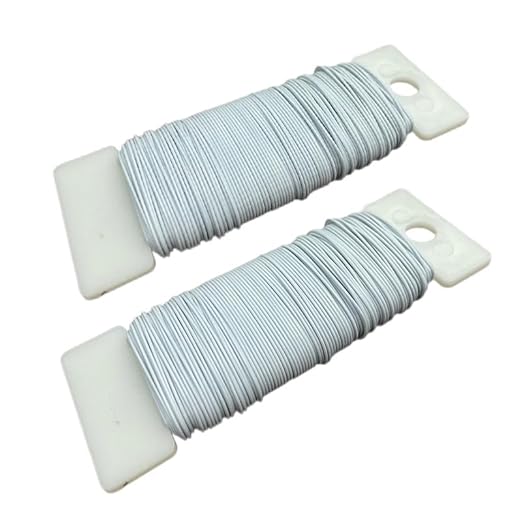 76Yards 26Gauge White Metal Floral Wire Flexible Paddle Florist Garden Wire for Flower Arrangement,Crafts,Christmas Wreaths Tree,Garland.