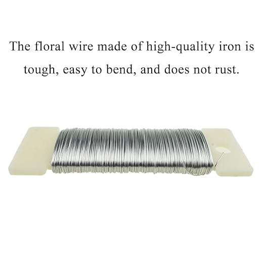 HAHIYO 26Gauge Silver Wire - 1 Roll, 38 Yards (115 Feet) Flexible Floral Wire for Crafts, Christmas Wreaths, Tree & Flower Arrangement, Wedding DIY