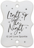 Summer-Ray 50pcs Light up The Night & Let Love Sparkle Wedding Sparkler Tags (White)