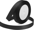 Black Ribbon 5/8 Inches x 25 Yards, Black Satin Fabric Silk Ribbon for Gift Wrapping, Bows Making, Floral Bouquets, Wreaths, DIY Handicrafts, Sewing Projects, Baby Shower and Wedding Party