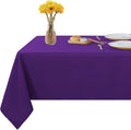Fitable Rectangle Tablecloth Stain and Wrinkle Resistant Washable Polyester Table Cloth for Buffet Parties and Camping (60x102 inch, Purple)