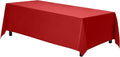 Gee Di Moda Rectangle Tablecloth - 70 x 120 Inch Red Table Cloth for 6 or 8 Foot Rectangle Table - Heavy Duty Washable Fabric - for Buffet Table, Holiday Party, Dinner, Wedding & Baby Shower