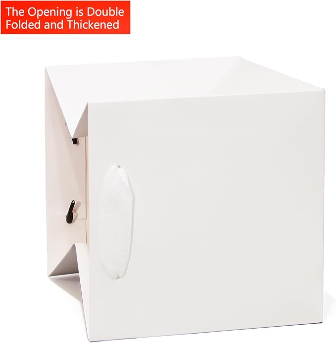 White Paper Gift Bag Small Square Bottom Paper Bags With Handles(White, 6 x 6 x 6 in, 10 Pcs)
