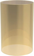 Electroplated Glass Hurricane Mirror Effect Cylinder Candle Holder Bottomless Glass Sleeve Lamp Shade Replacement (Gold,5X6)
