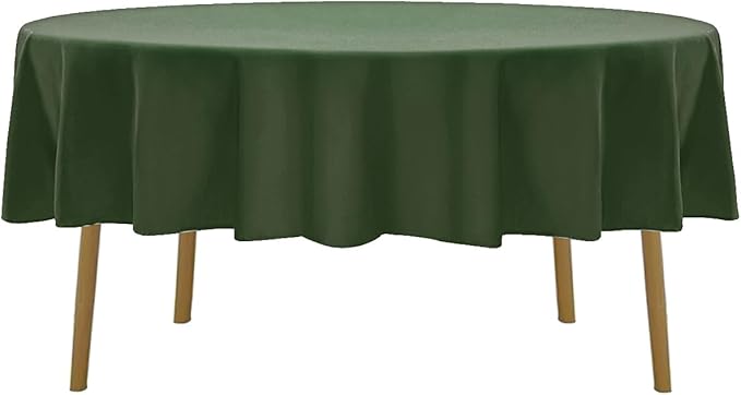60 inch Round Tablecloth Washable Polyester Table Cloth Decorative Table Cover for Wedding Party Dining Banquet（60 inch,Willow）