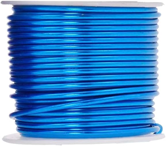 Mandala Crafts 12 Gauge Anodized Aluminum Craft Wire for Jewelry Making - 276 FT Colored Flexible Silver Lavender Purple Pink Ice Blue Turquoise Wire - Bendable for Bonsai Armature Crafting Sculpting