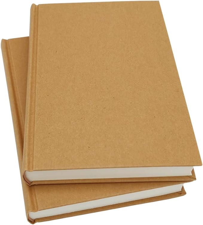5.5x8.25 Sketch Book, 120 Sheets (100gsm), Hardcover Bound Sketch Notebook, Acid Free Blank Drawing Paper, Ideal for Kids & Adults, Kraft Cover