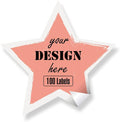 Custom Personalized Labels - Any Design Image Logo Text, Thank You Stickers for Business, 100 Labels (Star, 5"x5")
