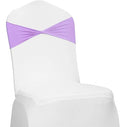 VDS Pack of 75 PCS | Lavender | Spandex Chair Sashes Bows Without Buckle | Stretch Elastic Banquet Universal Folding Chair Band Tie with for Wedding Party Conference Celebration Event Decoration