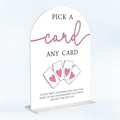 Wedding Playing Cards Guest Book Sign Acrylic Arch Wedding Bridal Shower Baby Shower Welcome Table Signs for Ceremony and Reception Decor 7 x 5 Inches