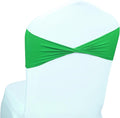 MDS Pack of 200 Spandex Chair Sashes Bows Elastic Stretch Dining Chair Bands Ties Without Slider Buckle Universal fits for Wedding Baby Shower Birthday Party Banquet Event Decoration - Light Green
