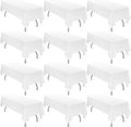 12 Pack 60 x 102 Inch Rectangle Tablecloth, White Tablecloth for 6 Feet Rectangle Tables,Polyester Tablecloth Washable Fabric Table Cloth for Wedding Dining Table Buffet Parties Camping