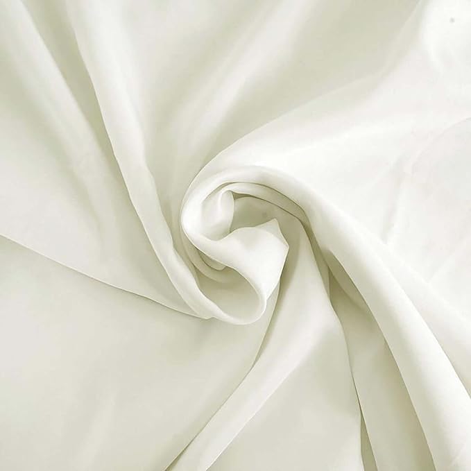 Efavormart Round Tablecloth, 108 Inch Stain & Wrinkle Resistant Washable Table Cloth, Decorative Polyester Fabric Table Cover for Banquet, Wedding, Dining- Ivory