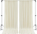 AK TRADING CO. 10 feet x 10 feet IFR Polyester Backdrop Drapes Curtains Panels with 4" Rod Pockets (Rod Not Included) - Wedding Ceremony Party Home Window Decorations - Ivory
