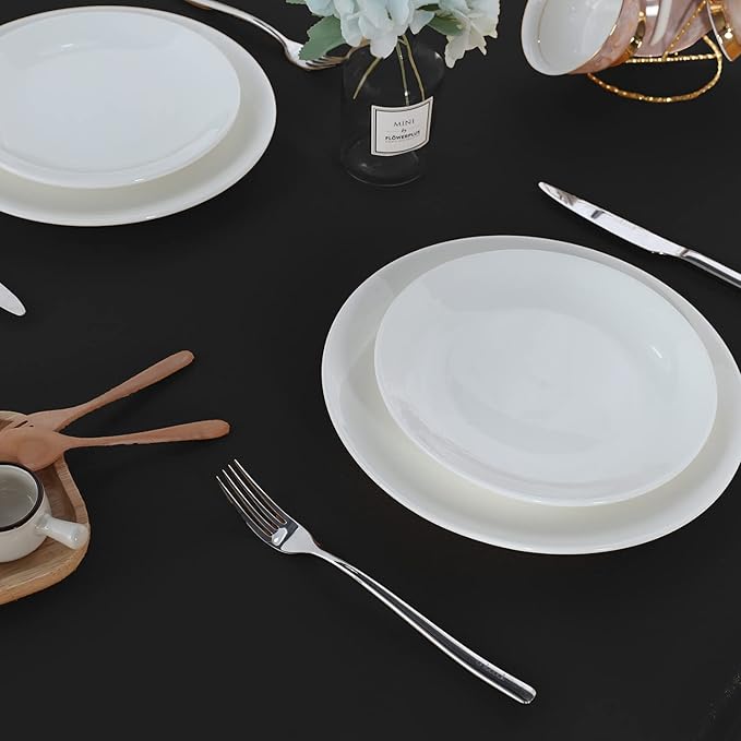 Fitable Rectangle Tablecloth Stain and Wrinkle Resistant Washable Polyester Table Cloth for Buffet Parties and Camping (70x120 inch, Black)