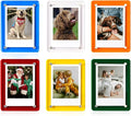 4x6 Picture Frames, Acrylic Fridge Magnetic Photo Frames Transparency Double Sided Picture Display for Refrigerator/Locker/Wall, Colorful 6 Pack