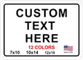 Custom Signs Outdoor Metal for Home Office Business, Personalized, Door, Porch, Delivery, Man Cave, Shop, Garage, Street. For Outside or Inside Use. Our Metal Signs Are UV Printed Solid Aluminum (Border, 12x18 inches)