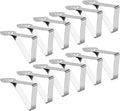 Tablecloth Clips 12 Pack, Heavy Duty Stainless Steel Picnic Table Cloth Holder Clips, Windproof Tablecloth Clips for Outdoor Tables, Perfect for Restaurant Parties, Weddings, Camping