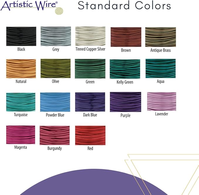 Artistic Wire, 20 Gauge Tarnish Resistant Colored Copper Craft Wire, Brown, 15 yd