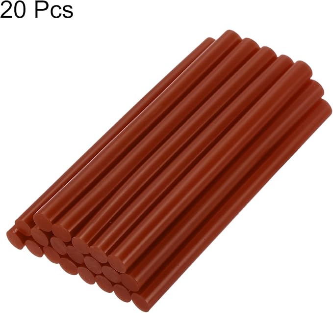 uxcell 20pcs Hot Glue Sticks for Glue Gun 11mm/0.43-inch x 8-inch Mini Hot Melt Adhesive Glue Stick Dark Brown