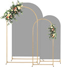 Metal Arch Backdrop Stand and Cover Set, 8FT, 6.6FT Party Backdrop, Easy to Assemble, Backdrop Stand for Parties, Birthday, Baby Shower