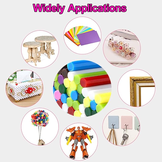 Ewparts Opaque Colored Hot Glue Sticks for Hot Glue Gun Mini Hot Melt Glue Sticks Bulk 14 Color 84Pack Glue Gun Sticks Full Size Colored Hot Glue Sticks Hot Glue Sticks for Glue Gun Small Glue Sticks